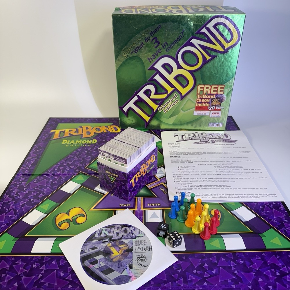Patch Prod Boardgame TriBond (2000 Diamond Ed) Box VG/VG+ - Picture 9 of 13
